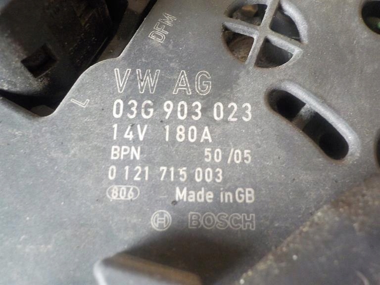 VW PASSAT B6 2.0 TDI ALTERNATOR 03G903023
