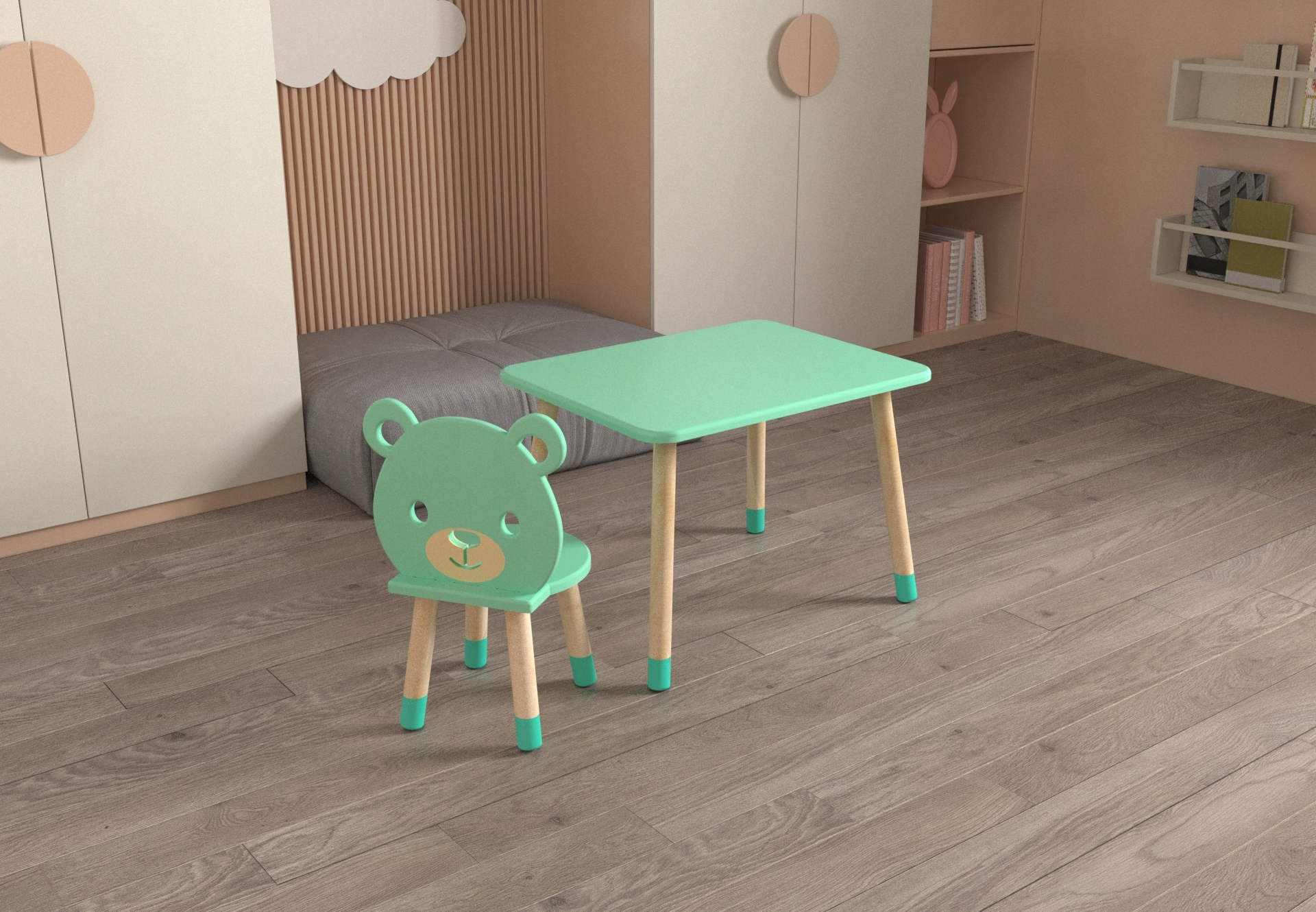 Stolik i krzeseło dla dziecka Miś, stół z krzesłem Marka inna