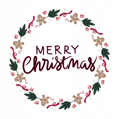 Naklejki do rękodzieła 5cm Merry Christmas