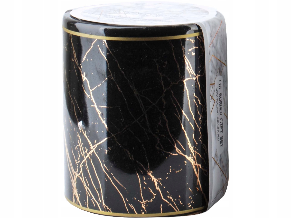 

Czarny Ceramiczny Kominek Zapachowy 7,2x9cm Wosk