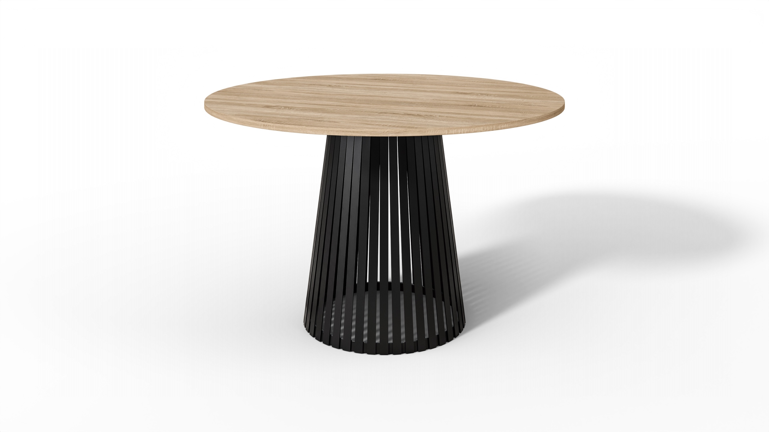 Velký stůl do obývacího pokoje, stůl Dub Sonoma Loft 100 cm, stůl s kulatou deskou