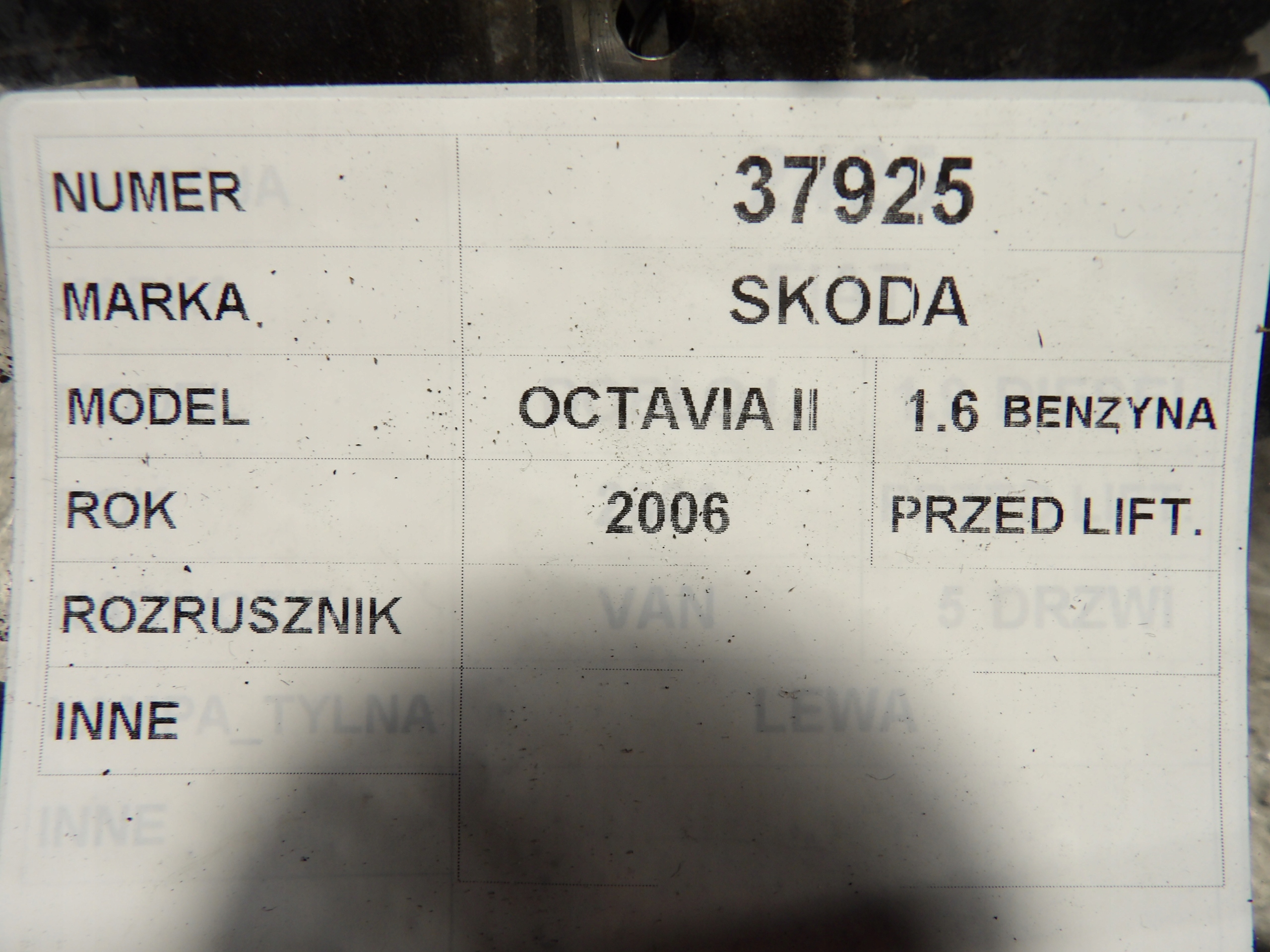 Skoda Octavia II starter 1,6B 0001120408