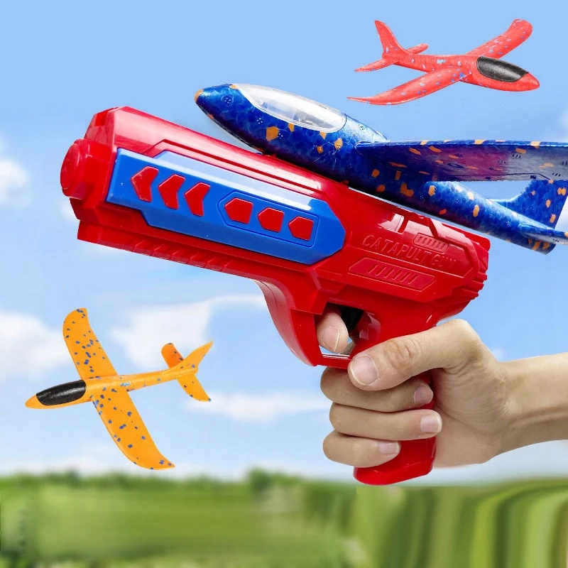 PISTOLET WYRZUTNIA SAMOLOTÓW RZUTKA SAMOLOT STYROPIANOWY Z WYRZUTNIĄ LED Bohater Inny