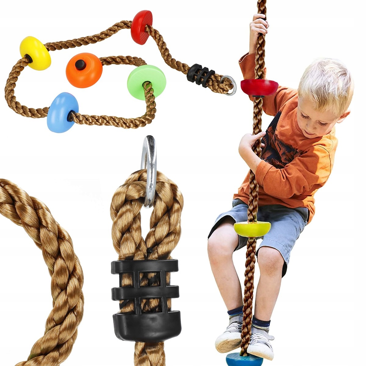 

Gruba Lina Wspinaczkowa Z Uchwytami 200cm