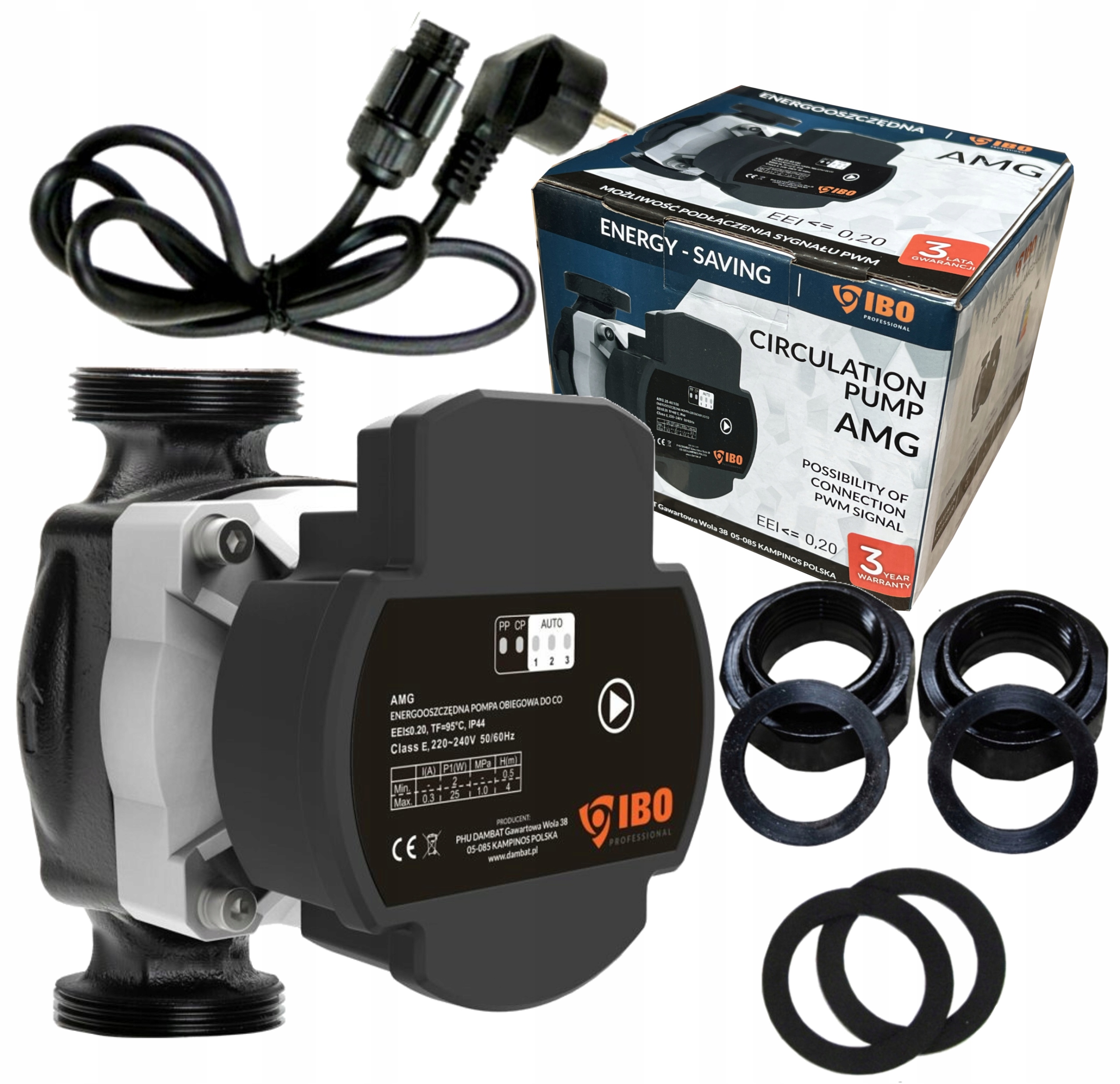 Ibo Elektronická Obehová Pumpa Amg 15-60/130 Pwm, Energeticky Úsporné Skrutky