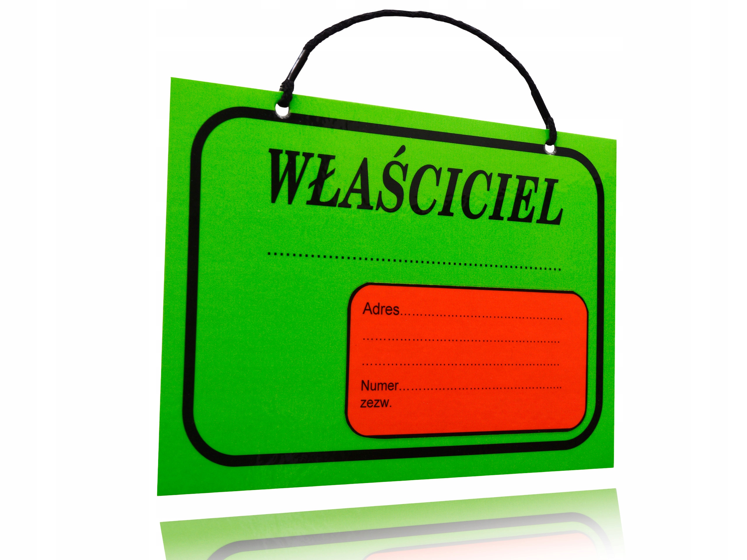 TABLICA WŁAŚCICIEL ADRES INFORMACYJNA LAMINOWANA