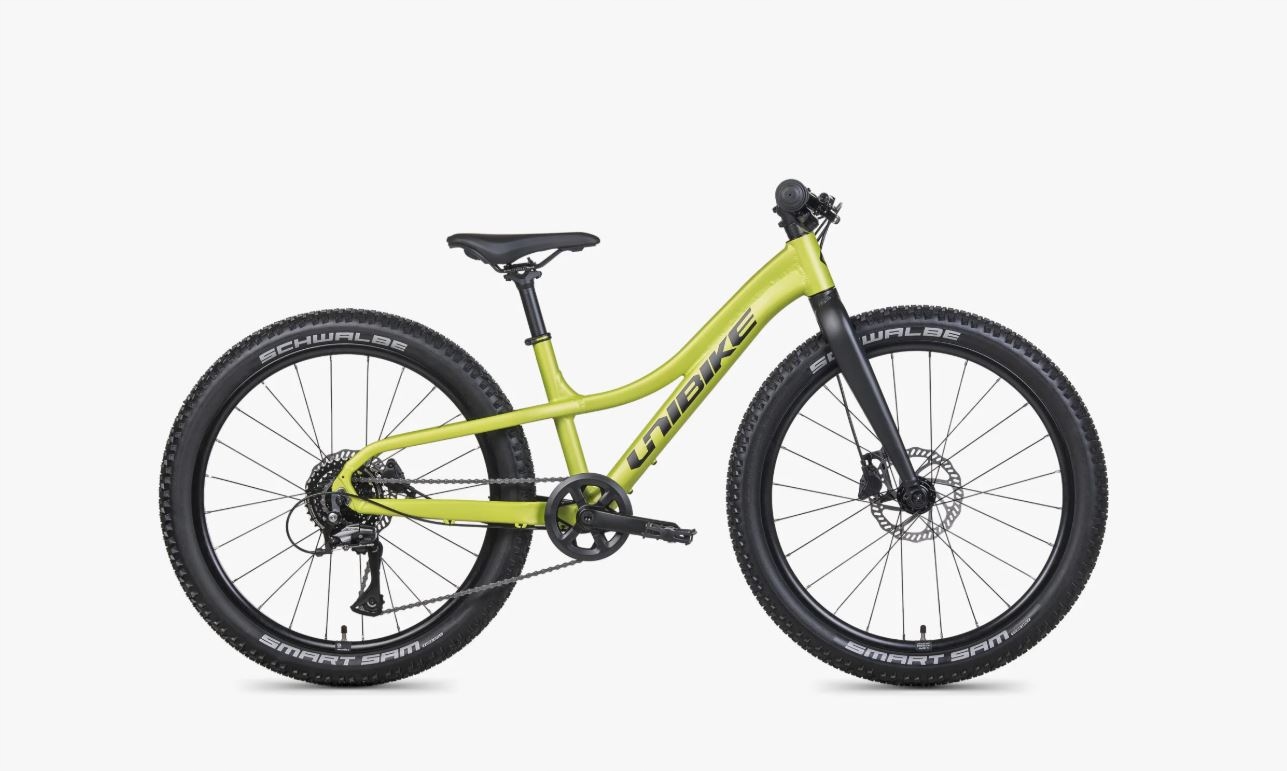 Rower Unibike Rock rama 12cali Limonkowy koło 24 cali rok 2026