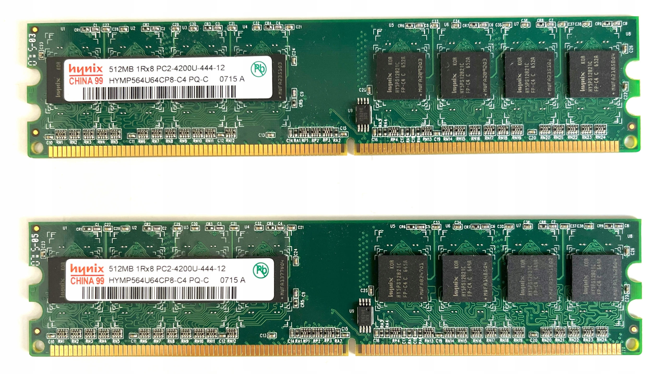 2× Pamięć RAM DDR2 HYNIX 1 GB 4200