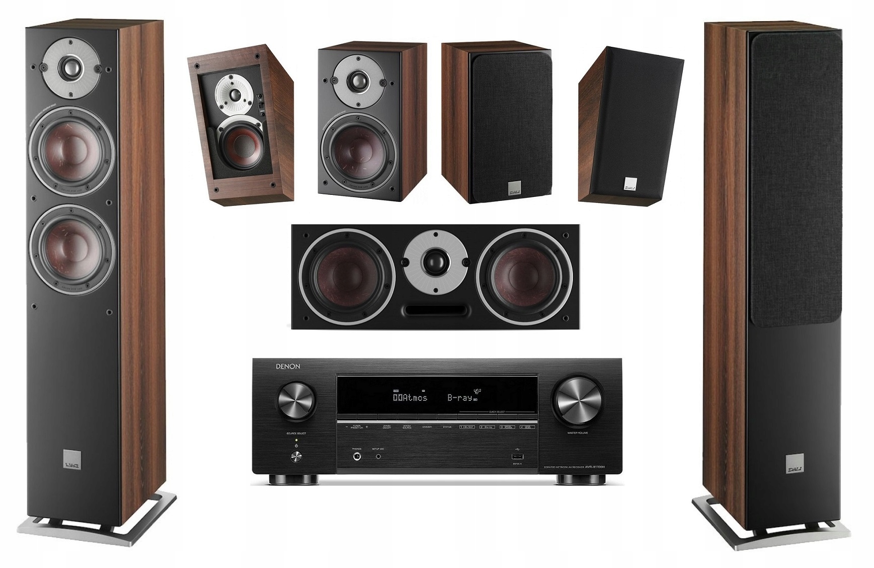 DALI OBERON MEGA KINO 7.0 ATMOS Z DENON AVR-X1700H