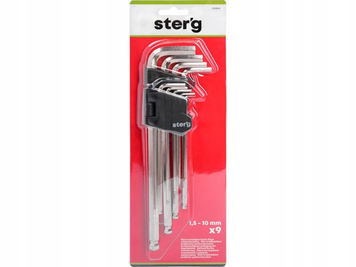 KLUCZE IMBUSOWE BARDZO DŁUGIE 1,5MM - 10MM 9 SZT