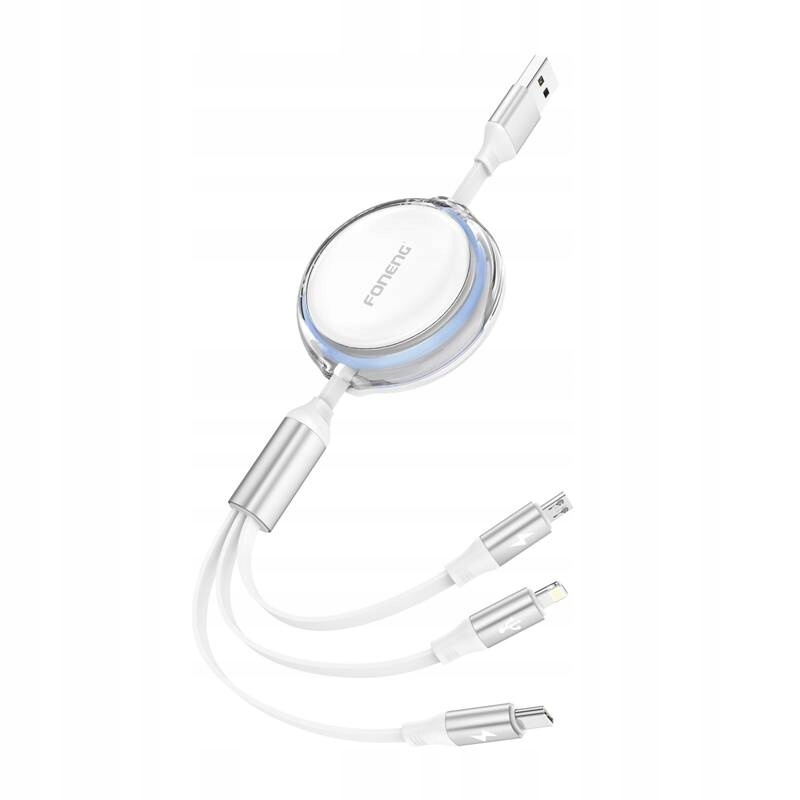 Kabel 3w 1 Foneng X113 1.1M Biały