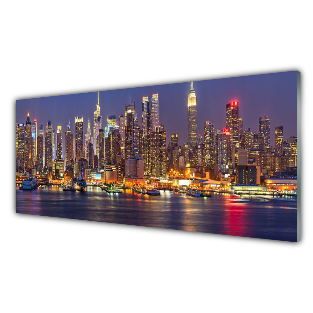 

Fotoobraz akryl 125x50 Miasto Drapacze Chmur Domy