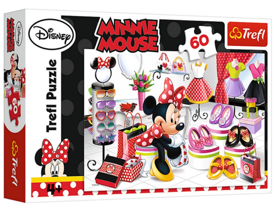 PUZZLE 60EL MYSZKA MINNIE KUPUJE BUTY ZAKUPY TREFL