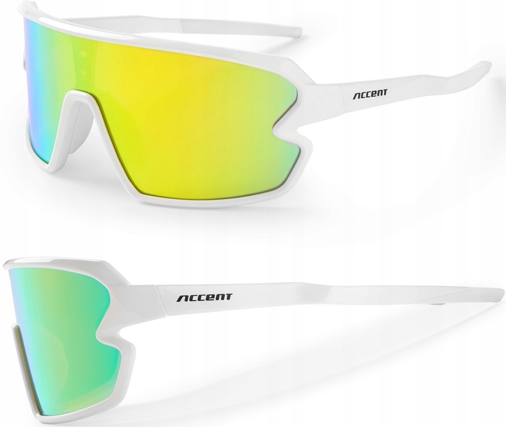 Cyklistické brýle Accent Draft bílé Pouzdro