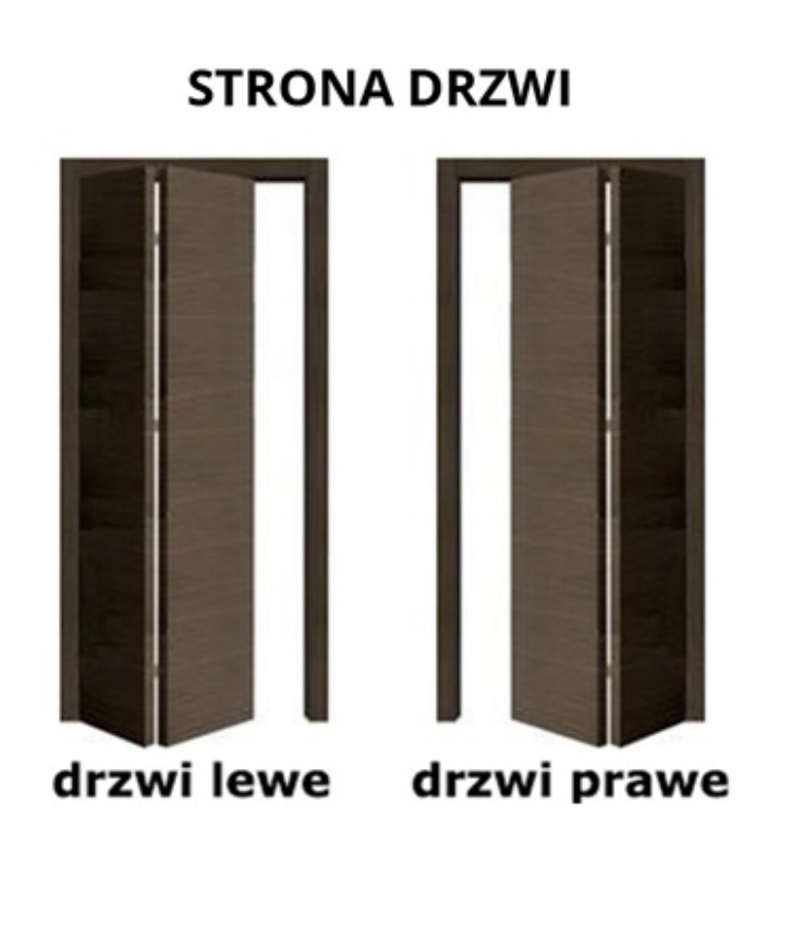 DRZWI ŁAMANE TRIO - PRZESZKLONE - KOMPLET Szerokość drzwi 80 cm