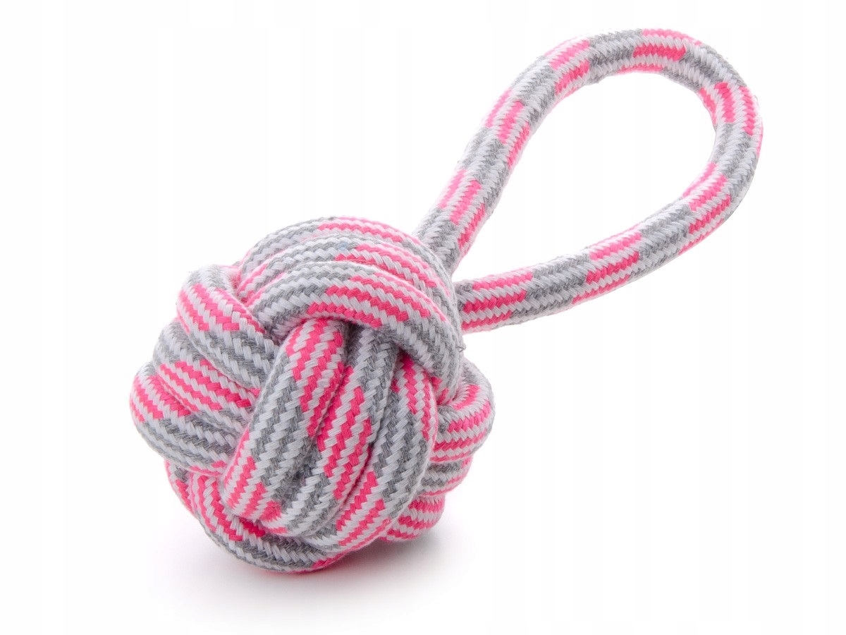 

Zabawka Bawełniany sznur do przeciągania różowy