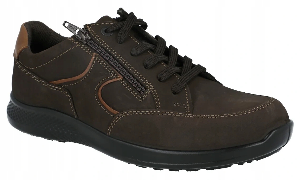 Pánské široké polobotky Jomos 322427 kožené, velikost M R48
