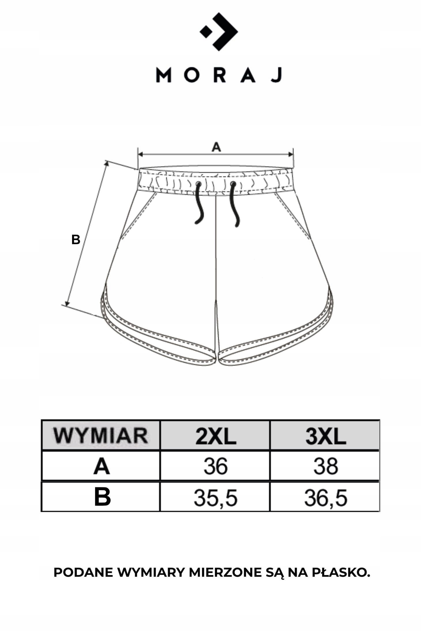 SZORTY DAMSKIE SPODENKI KRÓTKIE WIĄZANIE PLUS SIZE CZARNE GŁADKIE MORAJ XXL Płeć kobieta