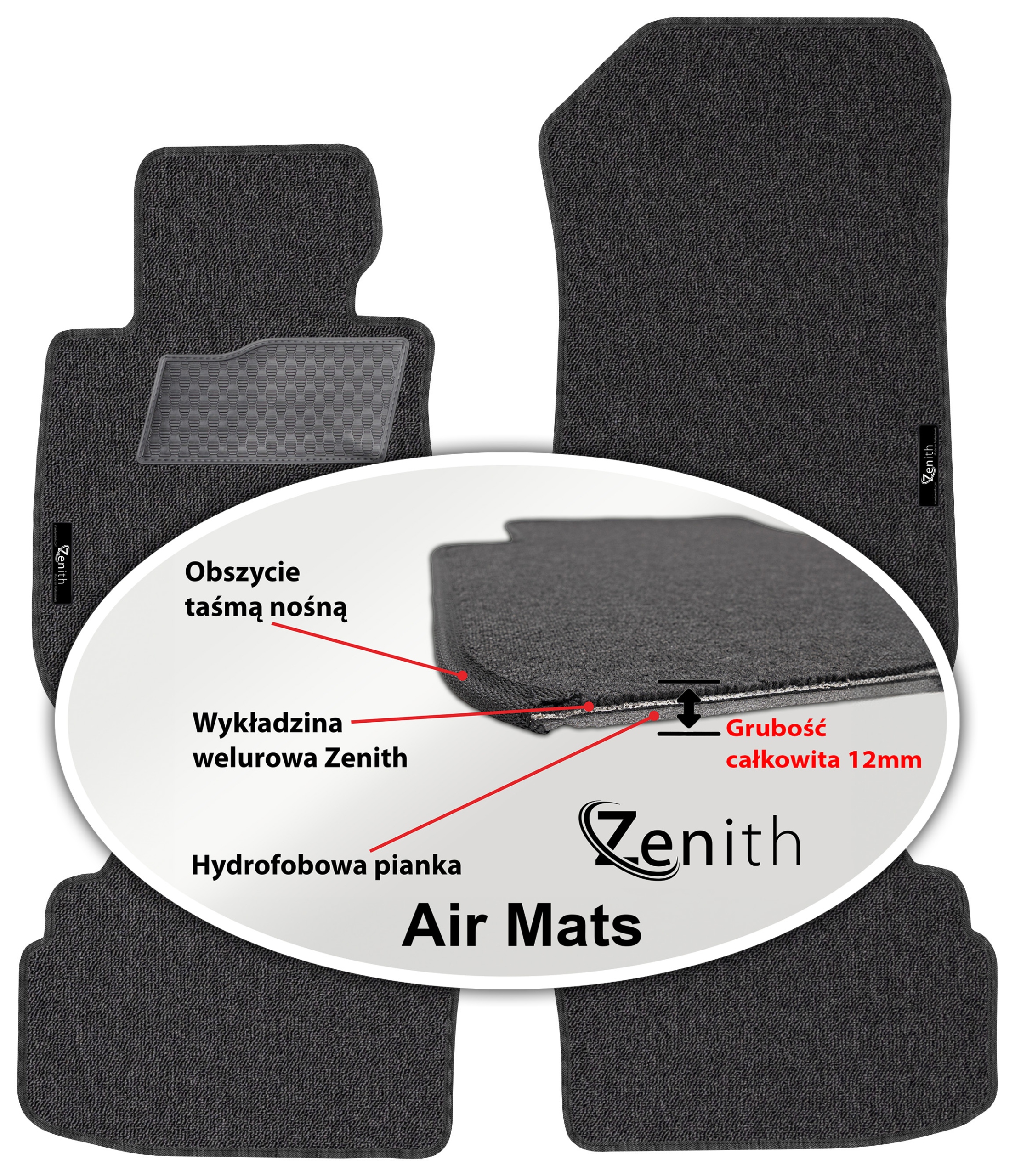 Bmw 3 E92 Coupe 2006-2012 Velúrové koberčeky do auta Zenith Air Mats