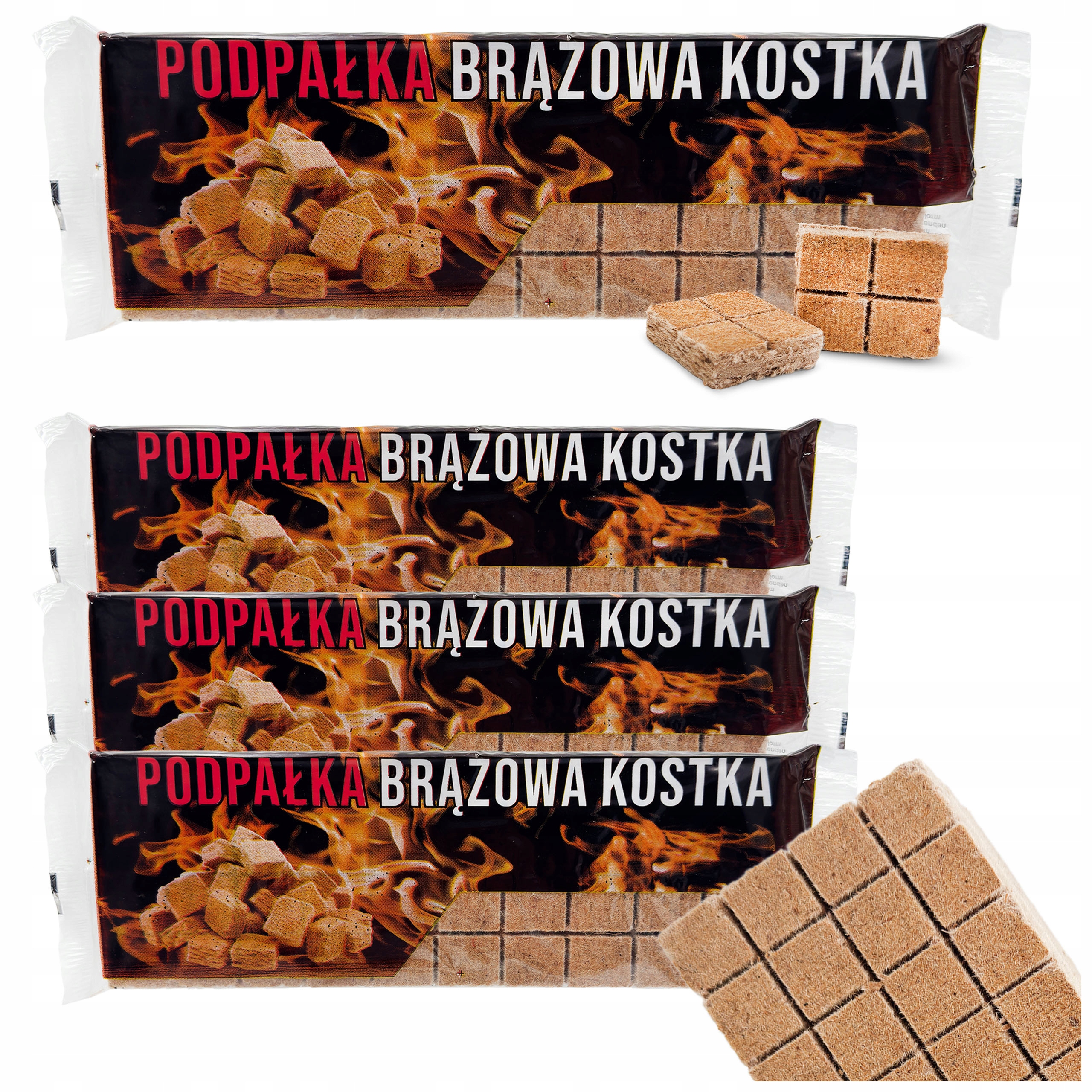 PODPAŁKA DO KOMINKA GRILLA PIECA ROZPAŁKA EKO BRĄZOWA 800szt KOSTEK WYDAJNA