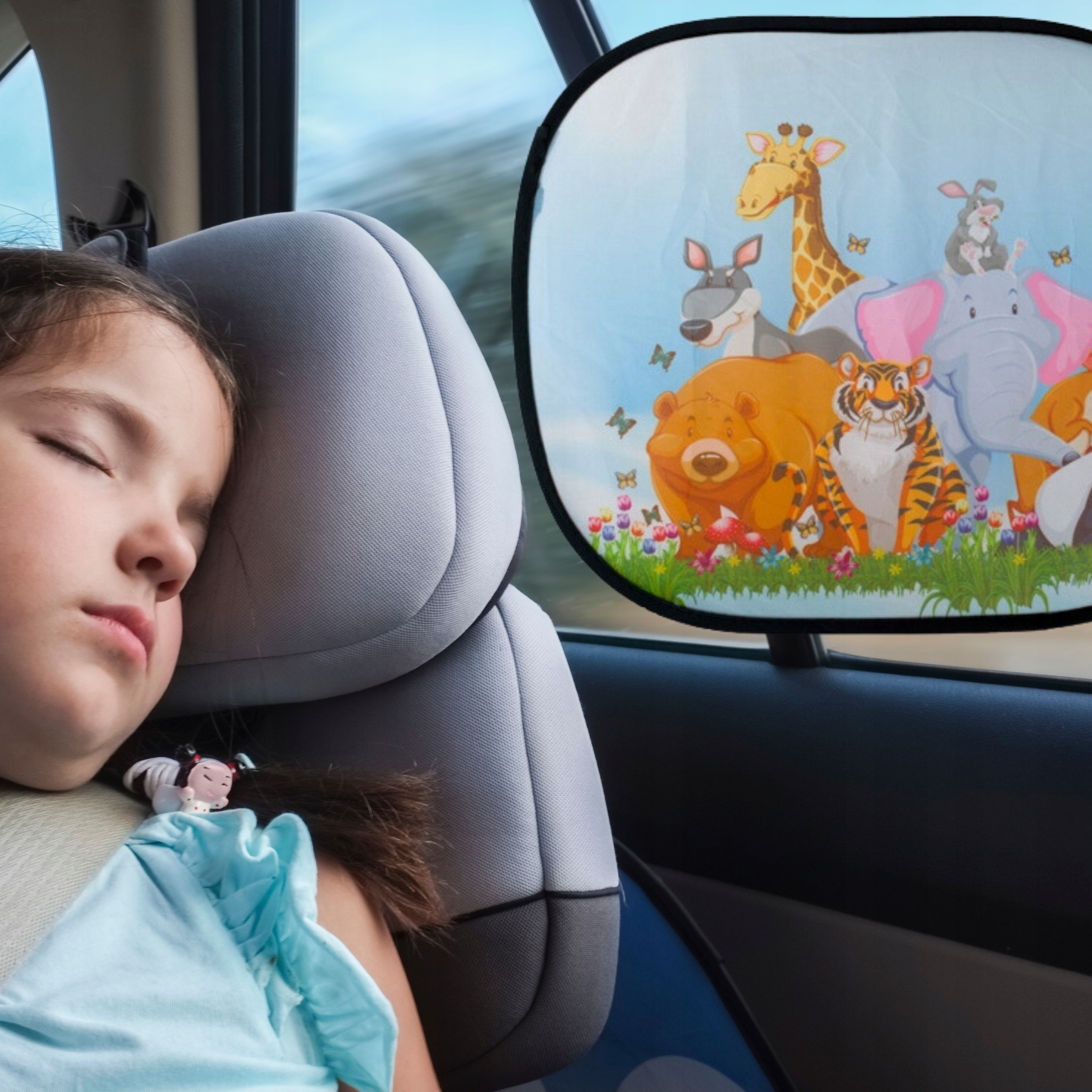 OSŁONA PRZECIWSŁONECZNA DLA DZIECI DO SAMOCHODU NA BOCZNĄ SZYBĘ OKNA 2 SZT Rodzaj osłony przeciwsłoneczne