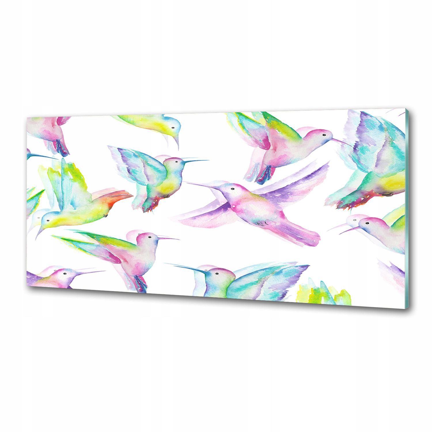 Sklenený panel do kuchyne Kolibríky 125 x 50 cm Lepidlo