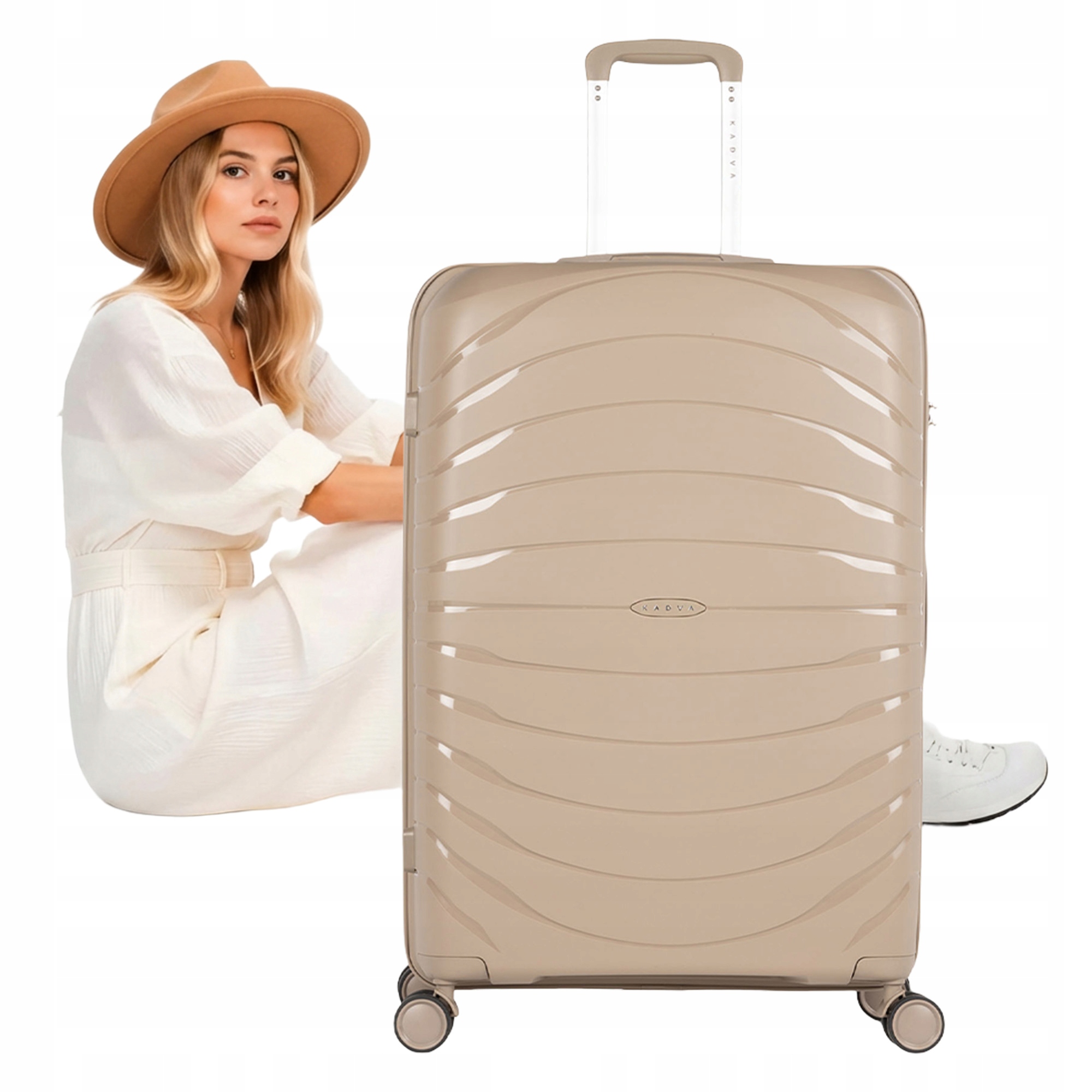 Walizka podróżna Kadva Brava 115l 77,5x51,5x31 cm Na Kółkach Duża Twarda