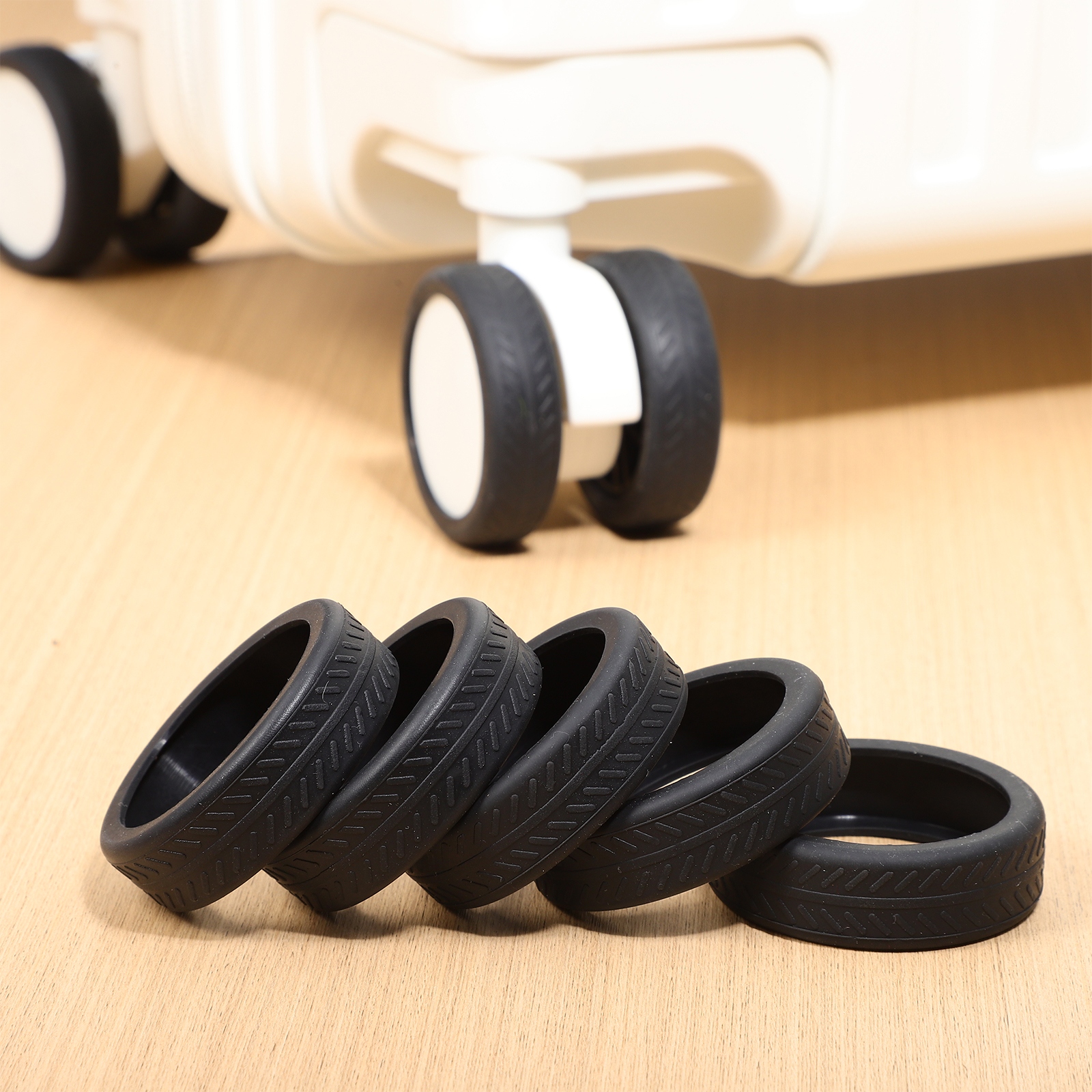 SILIKONOWE OSŁONY NA KOŁA BAGAŻOWE DO WALIZKI Marka bez marki