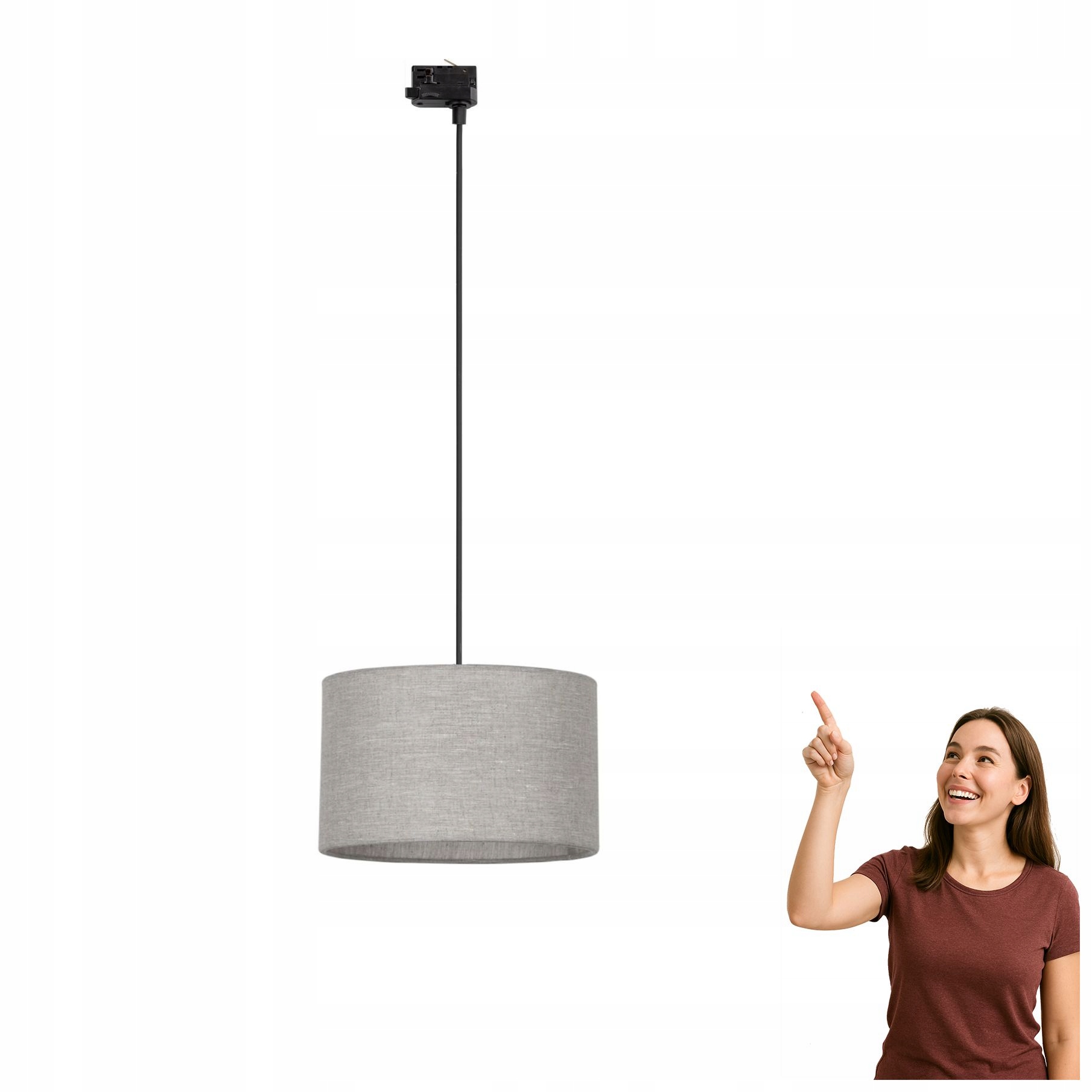 3-fázová závesná koľajnicová lampa Tracer Linen 38 10690 Tk Lighting