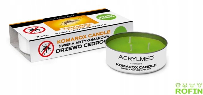 

Świeca antykomarowa 2 szt. drzewo cedrowe