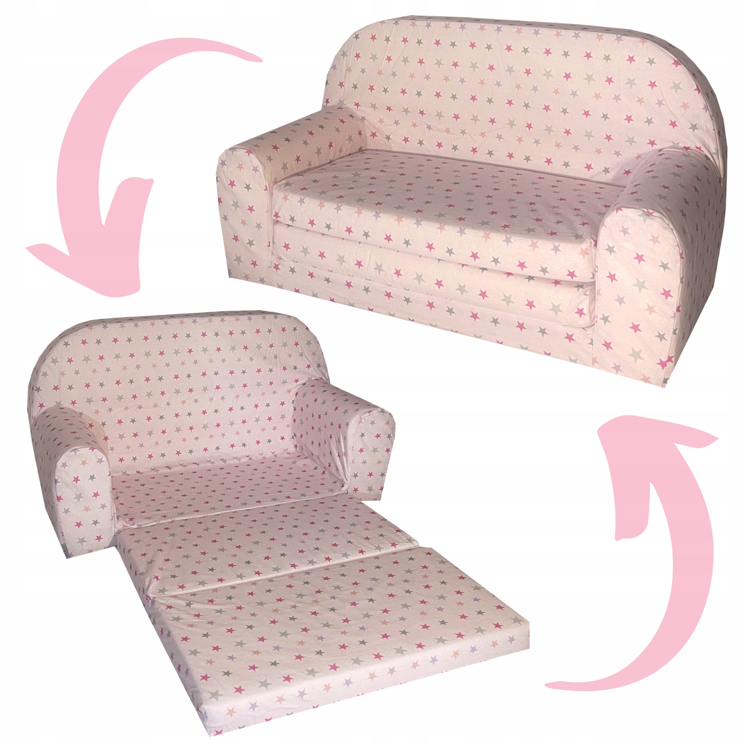 SOFKA DZIECIĘCA KANAPA ROZKŁADANA PREZENT MATERAC PIANKOWA BEZPIECZNA Kod producenta MINI SOFKA PIANKOWA