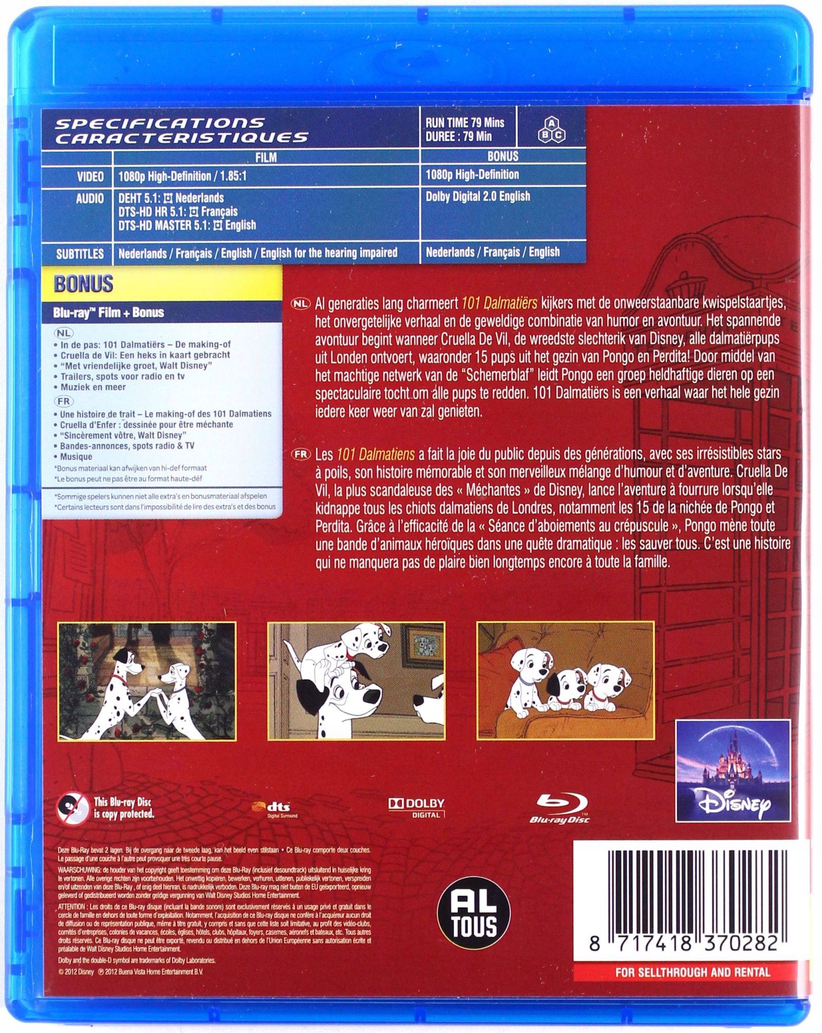 101 DALMATIANS (101 DALMATYŃCZYKÓW) (DISNEY) (BLU-RAY) Gatunek dla dzieci