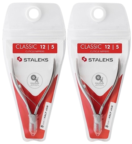 2 x Staleks Kleštičky na kůži Classic 5 mm Nekorodují Z nerezové oceli