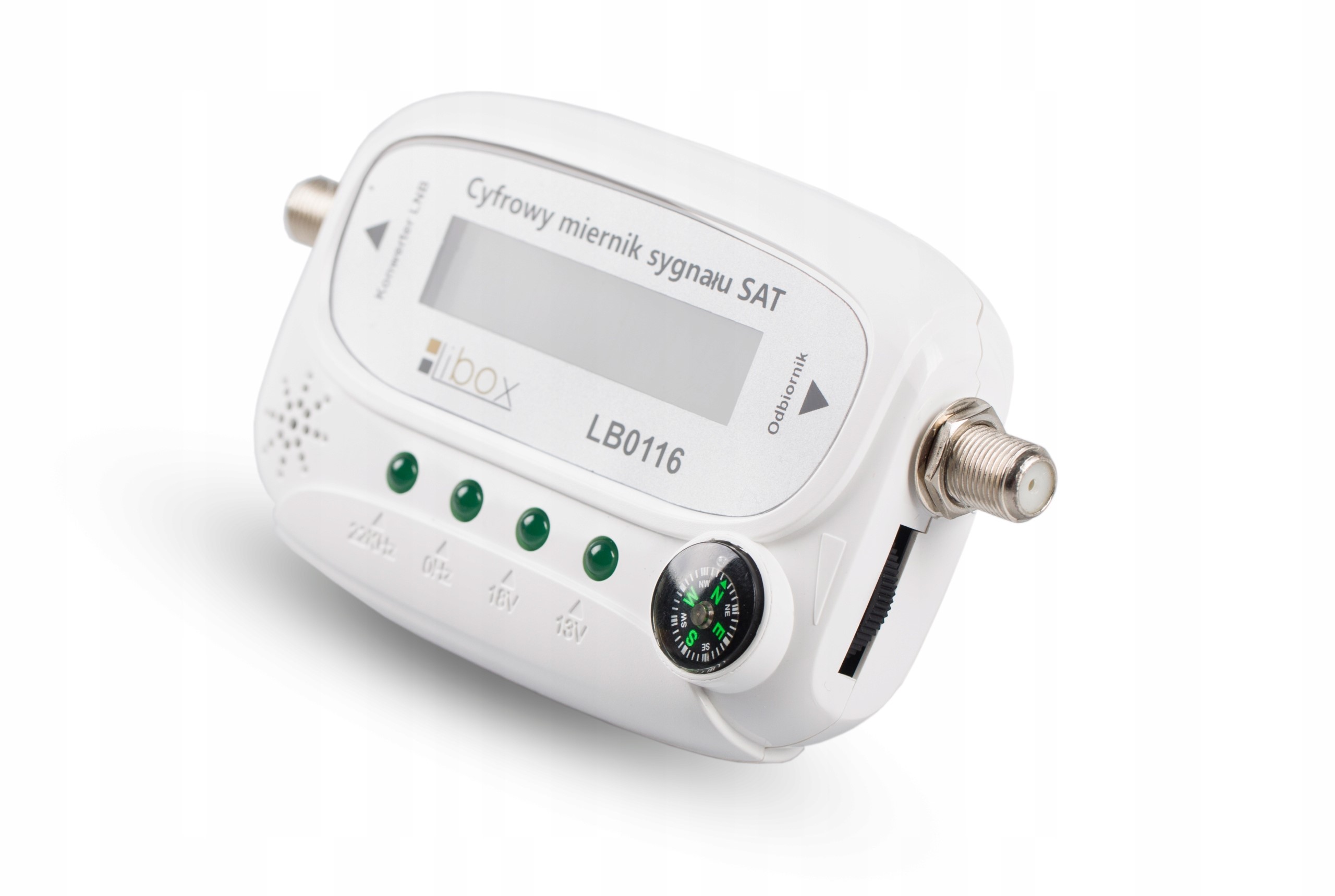 CYFROWY MIERNIK SYGNAŁU SATELITARNEGO ANTENY SAT-FINDER LCD LIBOX + KABEL F Marka Libox