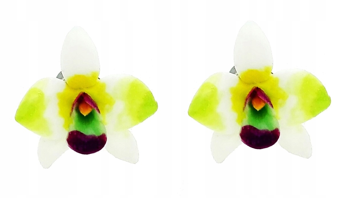 

K7215 Kolczyki kwiaty orchidea