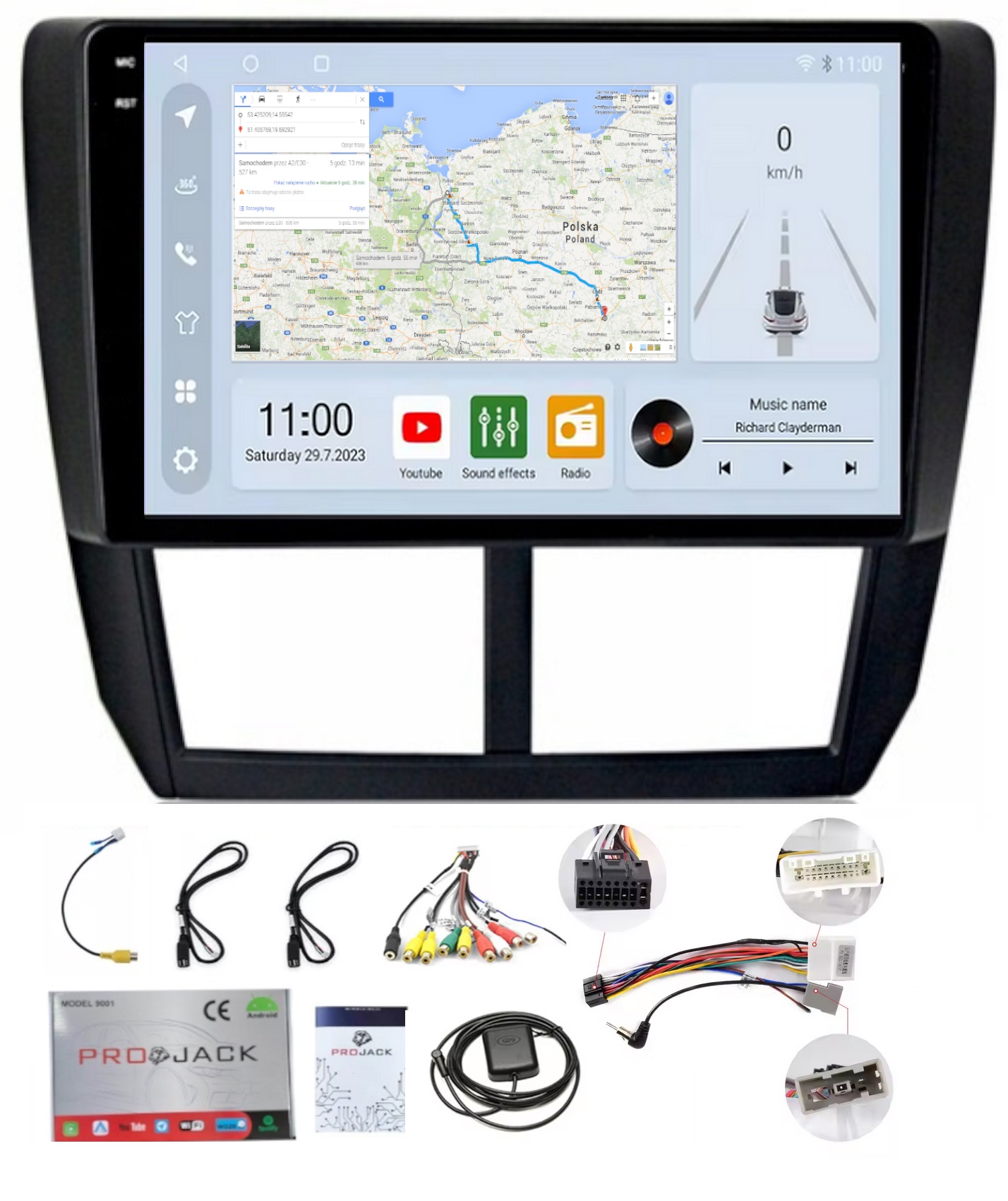 Rádio Navigácia Carplay Subaru Forester 2007-2013 Wifi Android 4GB 64GB
