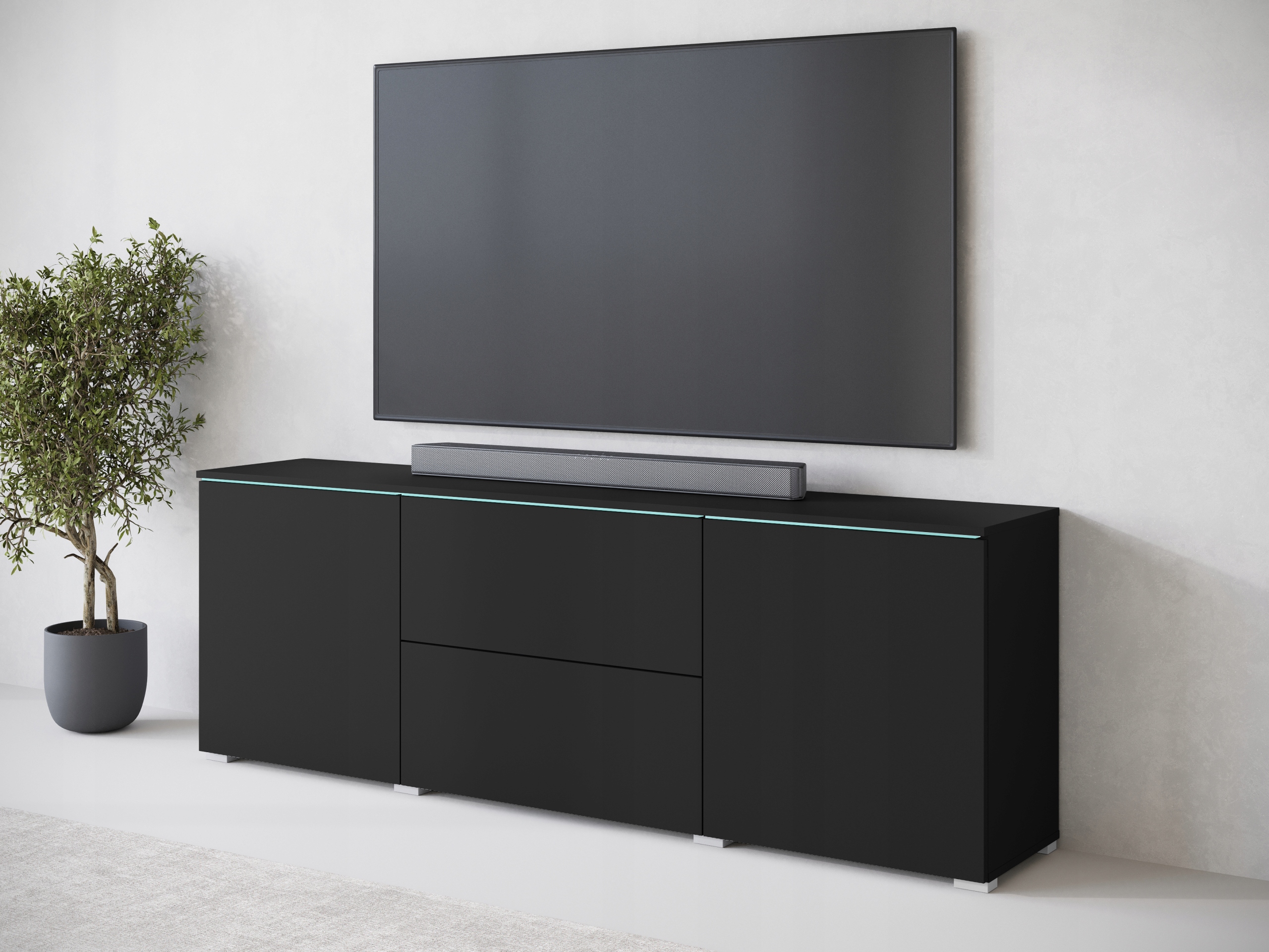 Szafka RTV VERA 181 Czarny Grafit Kod producenta VERA181BL