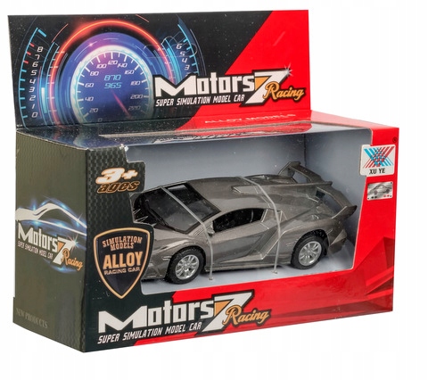 AUTO METAL SPORTOWE MOTORS Racing Napęd Pull Back Efekty brak