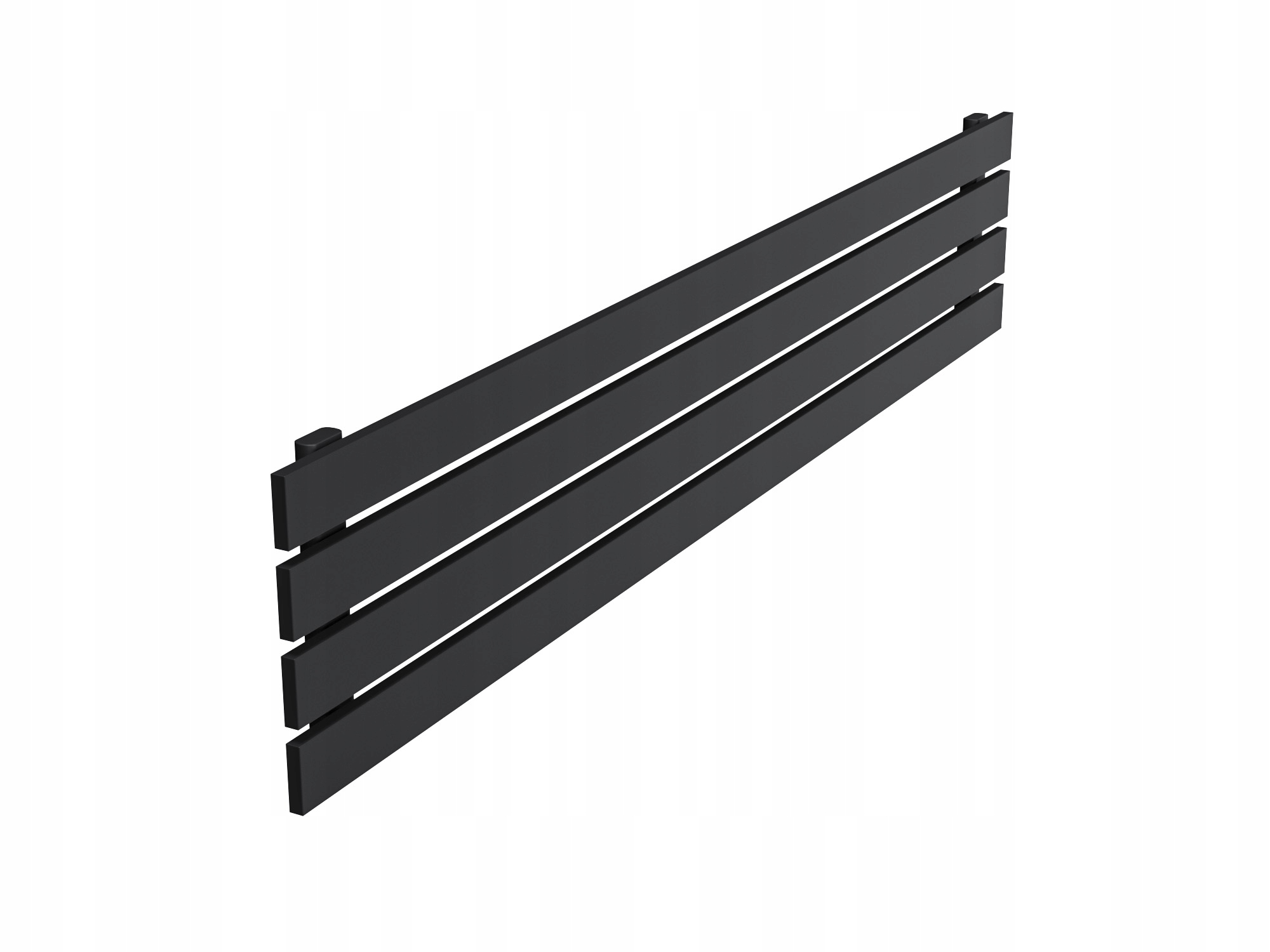 Horizontálny Dekoratívny Radiátor-r 29,5/100 Čierny Mat