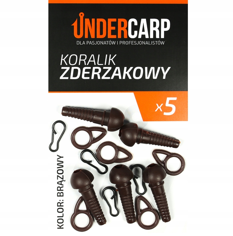 Koralik Zderzakowy Przelotowy Undercarp Brązowy
