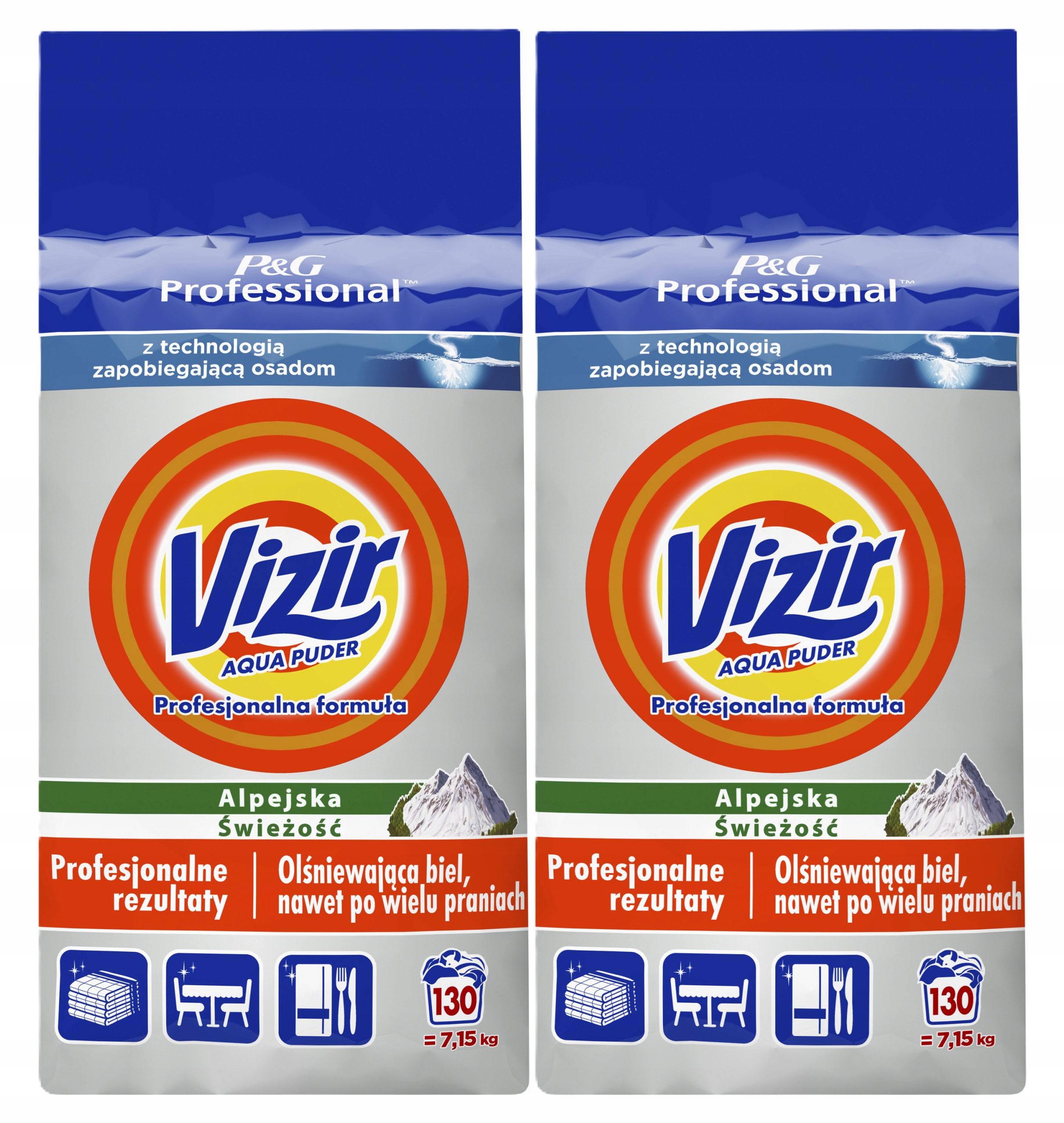 Vizir Professional Regular Proszek do prania 2x7,15 kg (130pr)