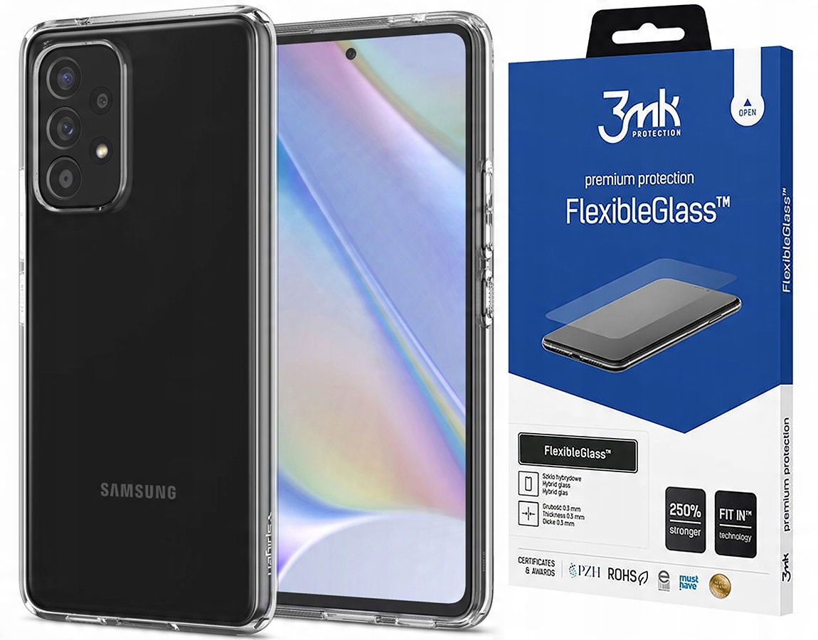 

Etui do Samsung Galaxy A53 5G, Spigen+ Szkło 3MK