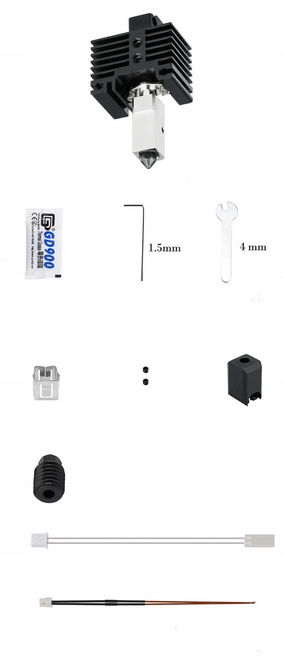 Hottend Bambu Lab X1/X1C V2 bimetal + grzałka+czujnik+gratis dysza