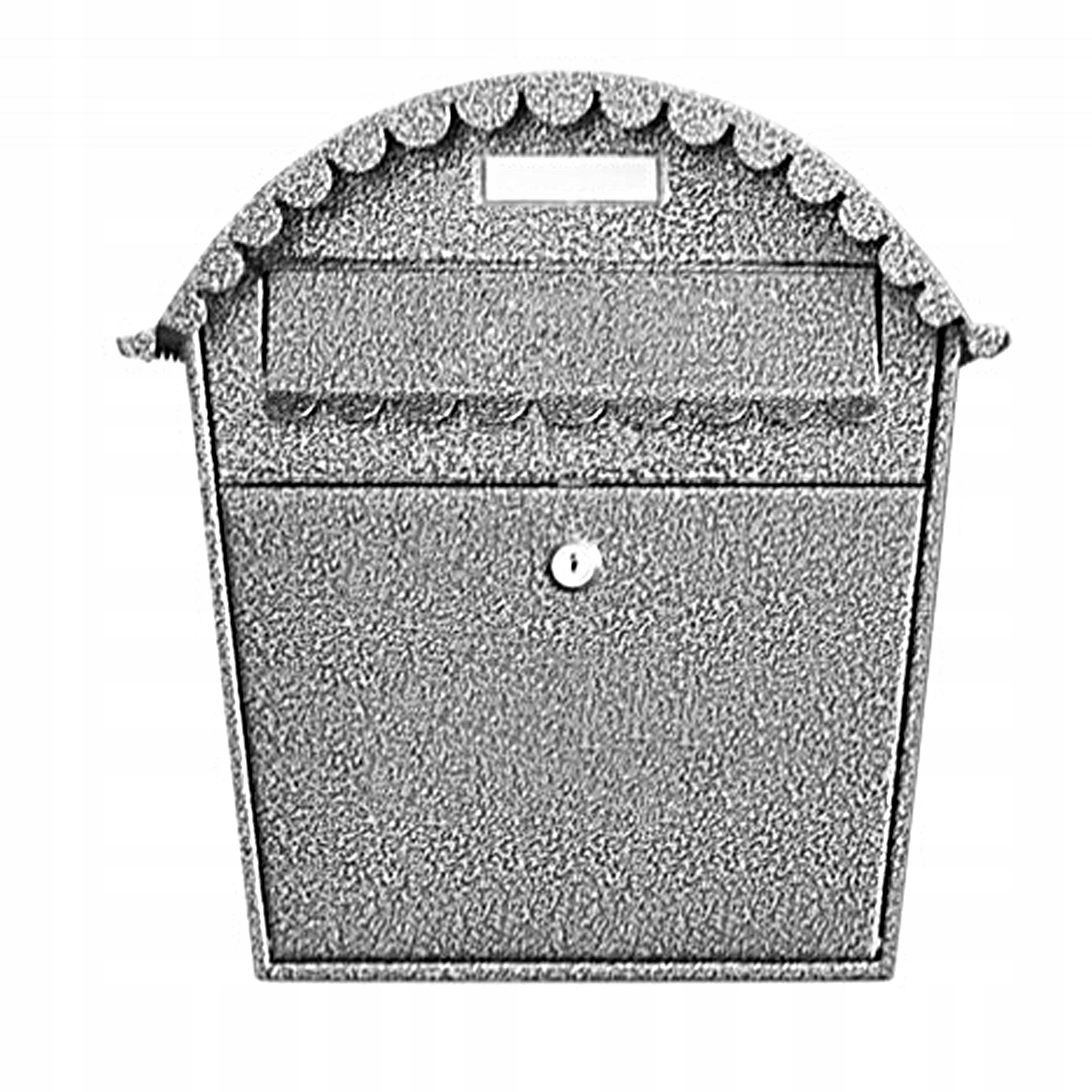 Poštovní schránka atare stříbro na zeď a oplocení