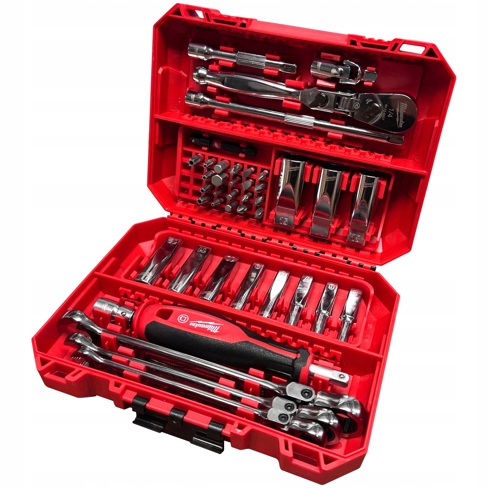 Zestaw nasadek 1/4" z grzechotką i bity (42 szt.) Milwaukee 4932498382