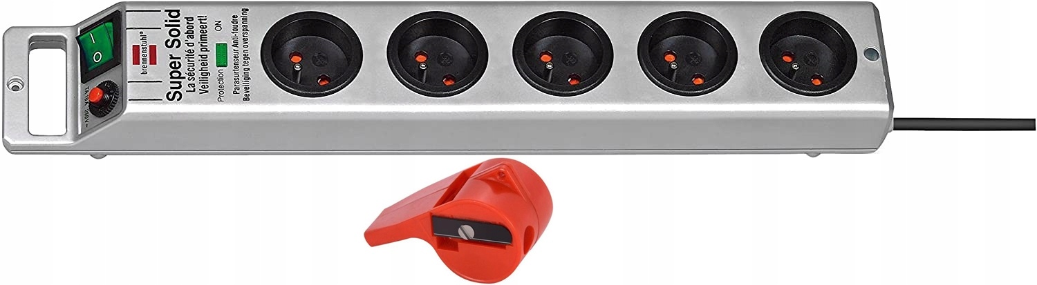 Prodlužovací kabel proti přepětí Zásuvková Lišta Brennenstuhl 5 zásuvek