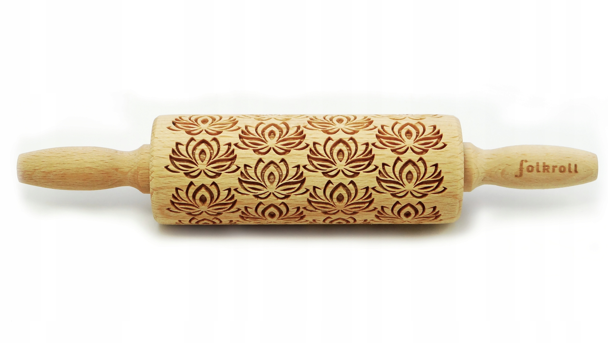 Wałek grawerowany wzór KWIAT LOTOSU, junior