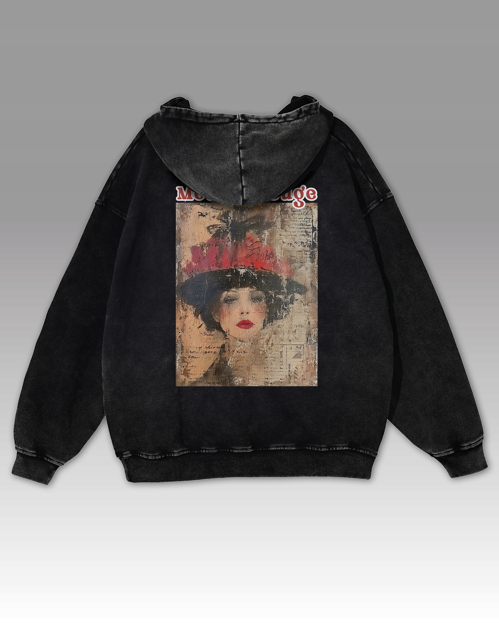 Mikina Moulin Rouge Retro Vintage Musical Paříž Umění Černá XL