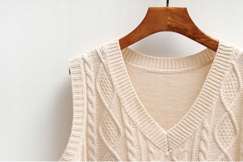 KAMIZELKA SWETERKOWA NA KOSZULĘ SWETER BEZ RĘKAWÓW Rozmiar M