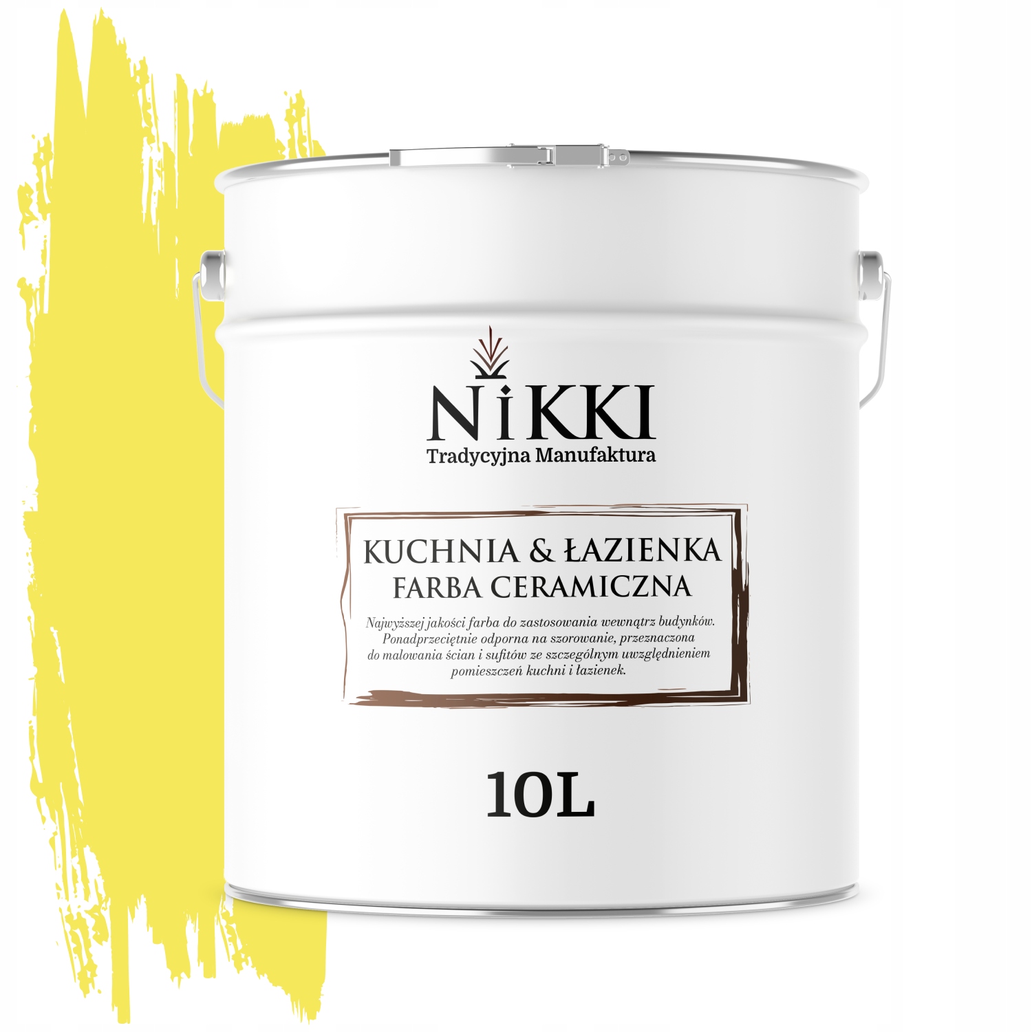 Keramická Farba Kuchyňa Kúpeľňa Citrónová H7276 Hlboká Matná 10 L Nástenná